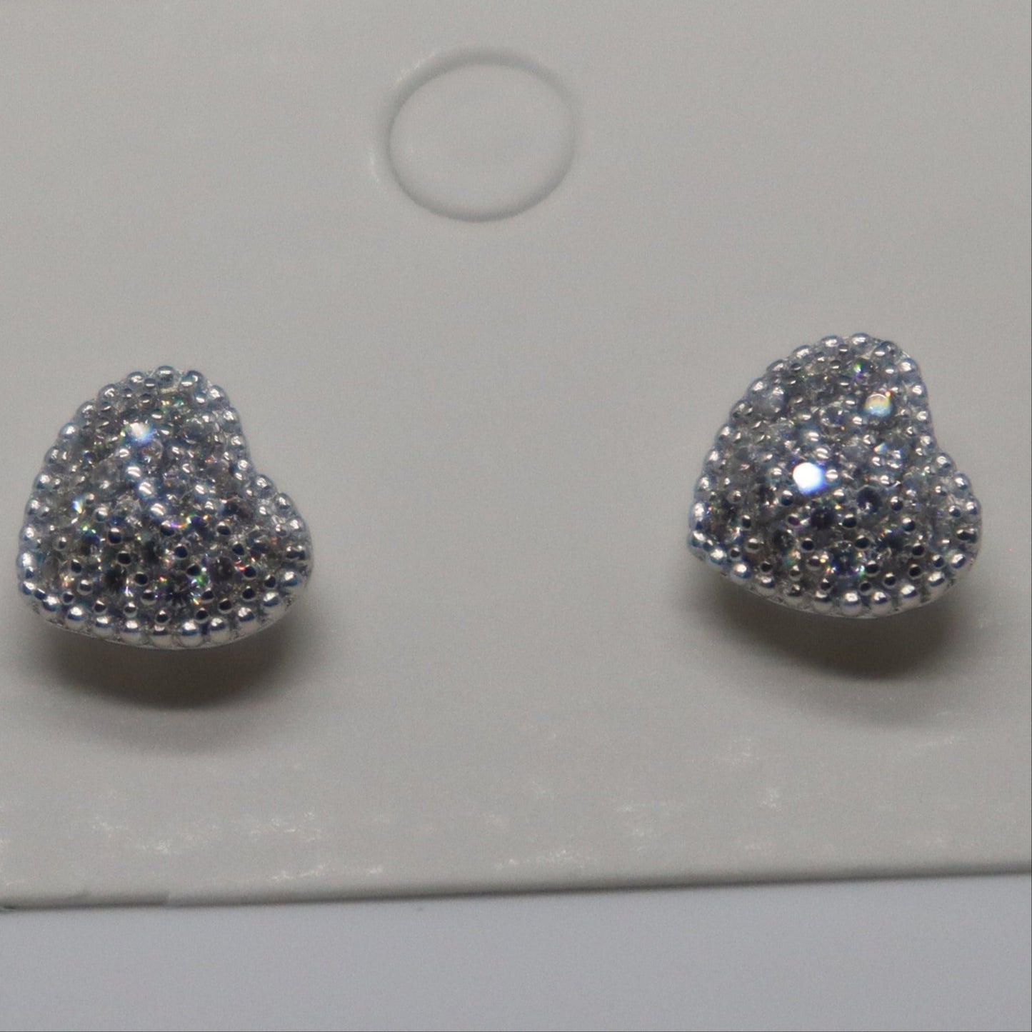 Heart Swaraski Crystal Sterling Silver Stud Earring