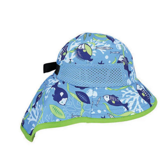 Kendra – Kid’s Printed Microfibre Face-saver Legionnaire Hat