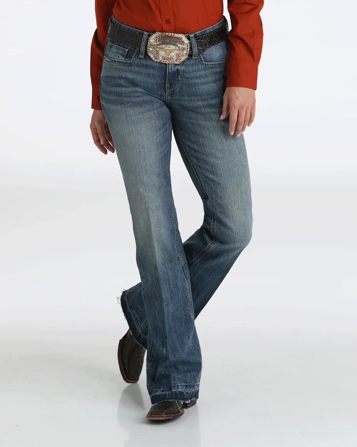 Women's Lynden Slim Trouser Jean – Medium Stone Short