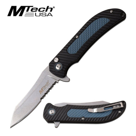 MTech USA Manual Folding Knife – Blue – 8″ Overall