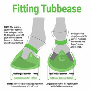 Tubbease Hoof Sock Green - 130mm cpt