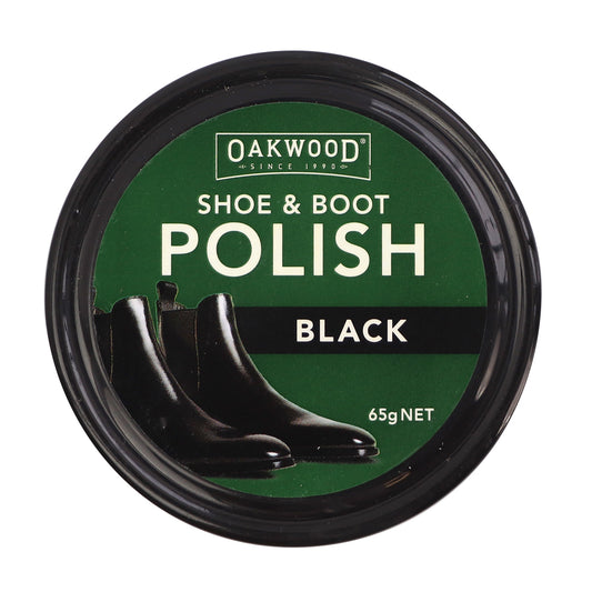 Oakwood Shoe & Boot Polish Black 65g