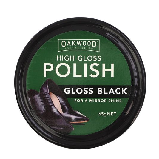 Oakwood High Gloss Shoe Polish Black 65g