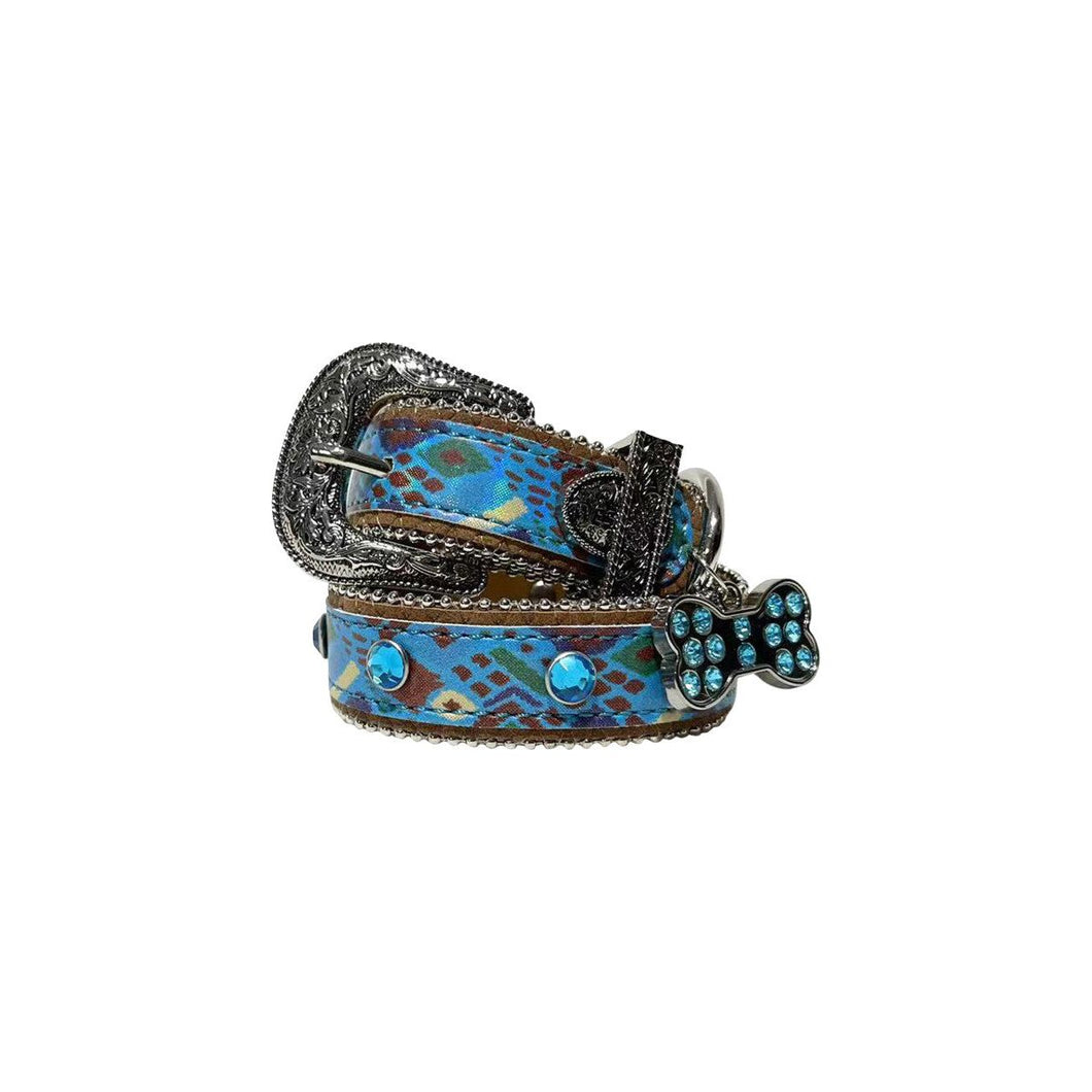 Pure Western - Cloe Dog Collar - Blue