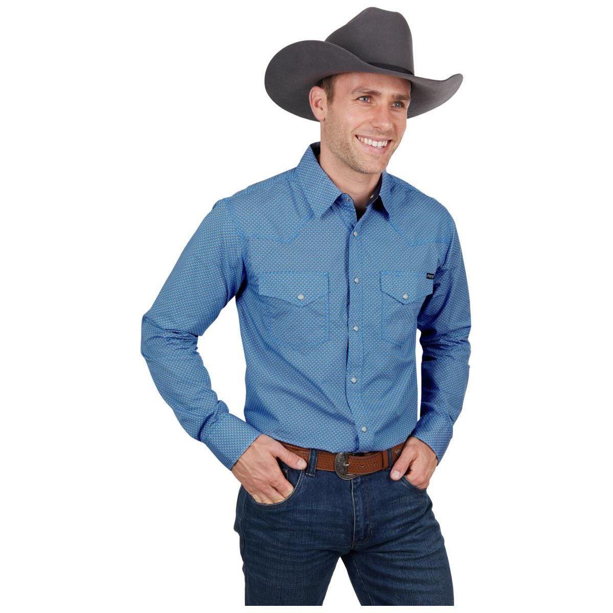 Pure Western - Men's Seth Print Western Long Sleeve Shirt