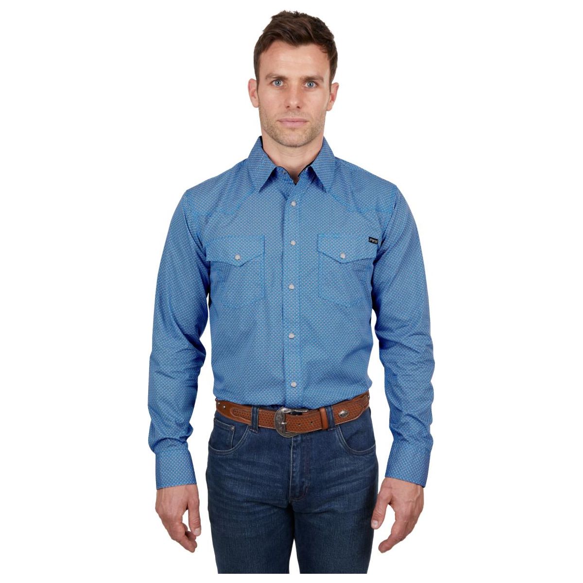 Pure Western - Men's Seth Print Western Long Sleeve Shirt