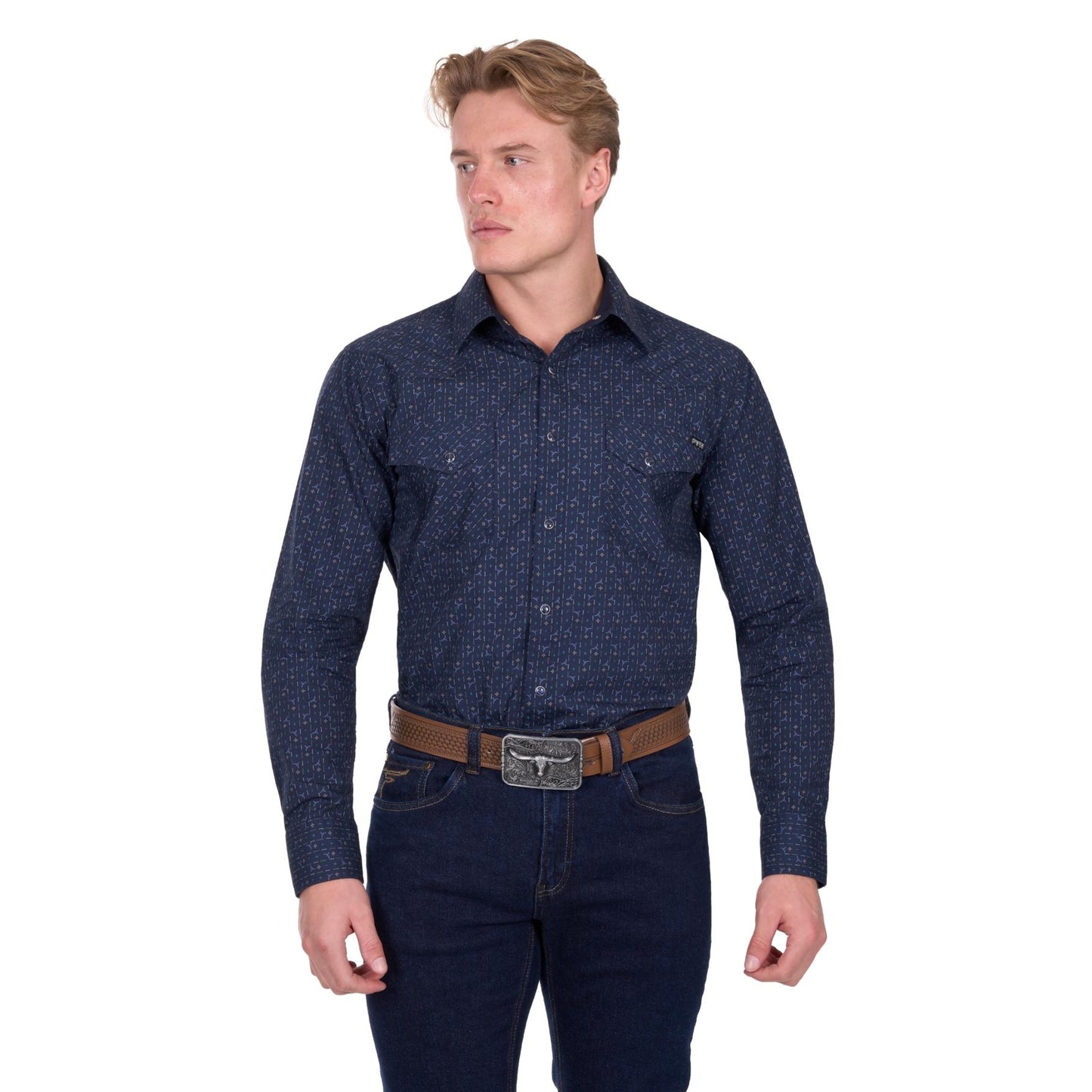 Pure Western Men’s Marc Print Western Long Sleeve Shirt
