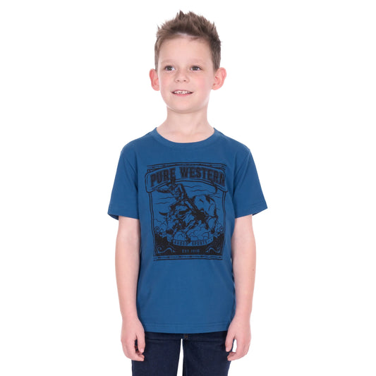 Pure Western Boys Rodeo Short Sleeve Tee – Denim