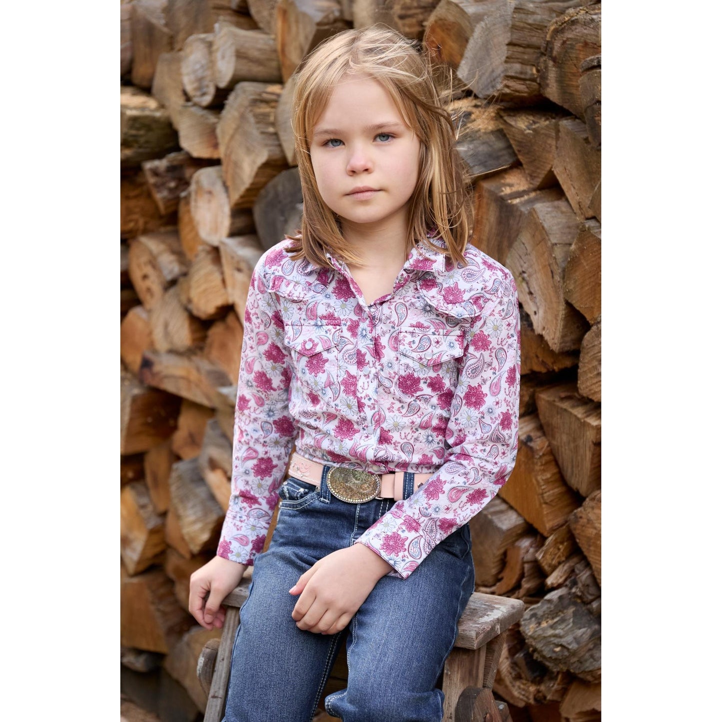 Pure Western Girl’s Marsha Western Long Sleeve Shirt