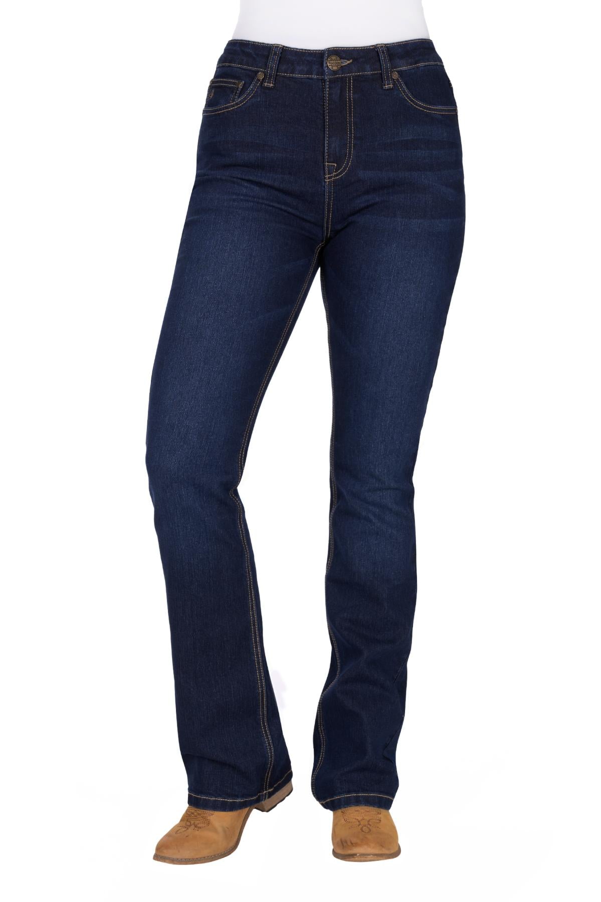 Pure Western Women’s Ida Hi Rise Boot Cut Jean – 34” Leg