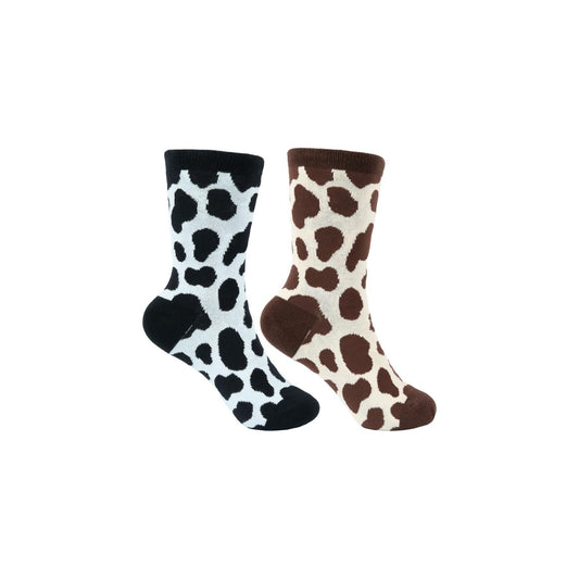 Pure Western -  Black/Tan Adult Crew Socks (Twin Pack)