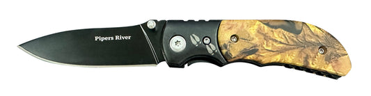 Camo Pocket Knife – Deer Feet Imprint Folder