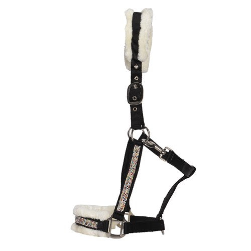 Rancher Fleece Padded Halter Black