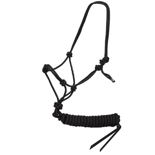 Training Halter & Lead Set Black 15'/4.6M Lead