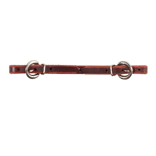 Professional’s Choice Latigo Double Buckle Curb Strap – Burgundy