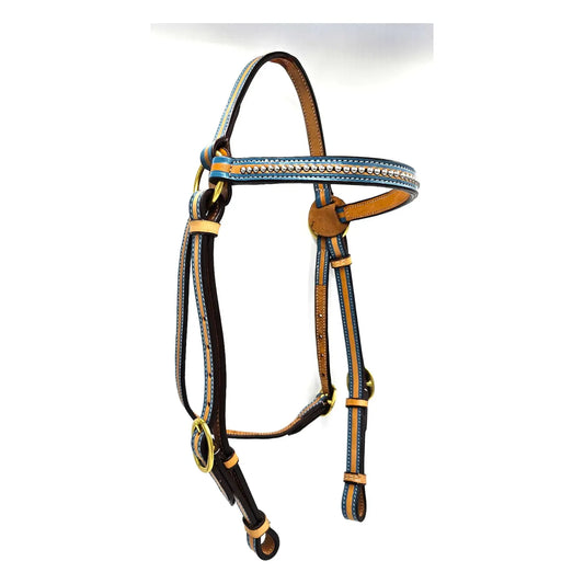 Toprail Equine - Natural Harness leather 3/4" Barcoo Bridle