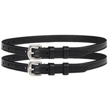 Load image into Gallery viewer, Landsborough English Spur Straps - Plain 3/8&quot; - Black
