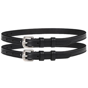 Landsborough English Spur Straps - Plain 3/8" - Black