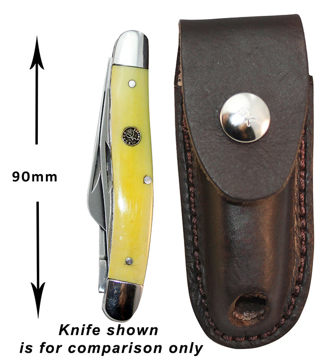 Stockman Vertical Knife Pouch – Small Brown Leather