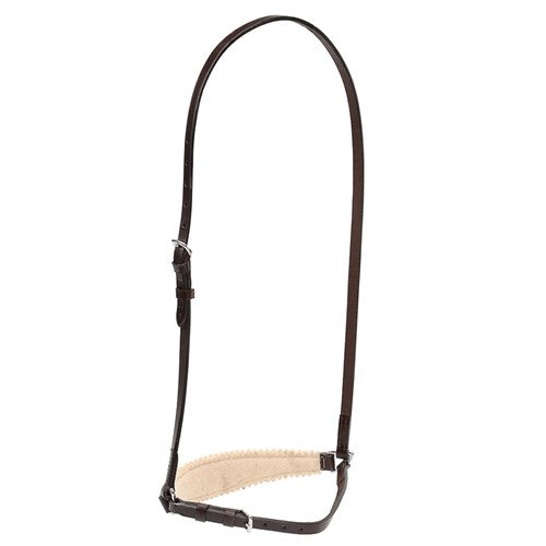 Felt Lined Drop Noseband – Brown Leather