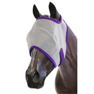 Showmaster Fly Mask - Grey Mesh - Purple