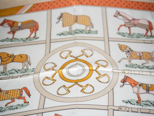 Ladies Beige Equine Scarf