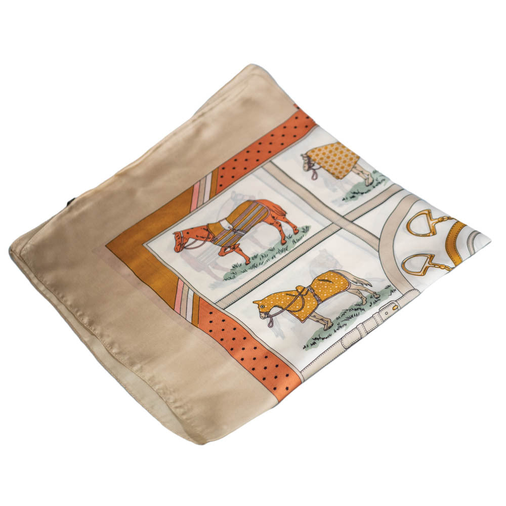 Ladies Beige Equine Scarf