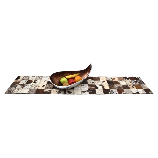 Natural Cowhide Table Runner – Contemporary Exotic Elegance