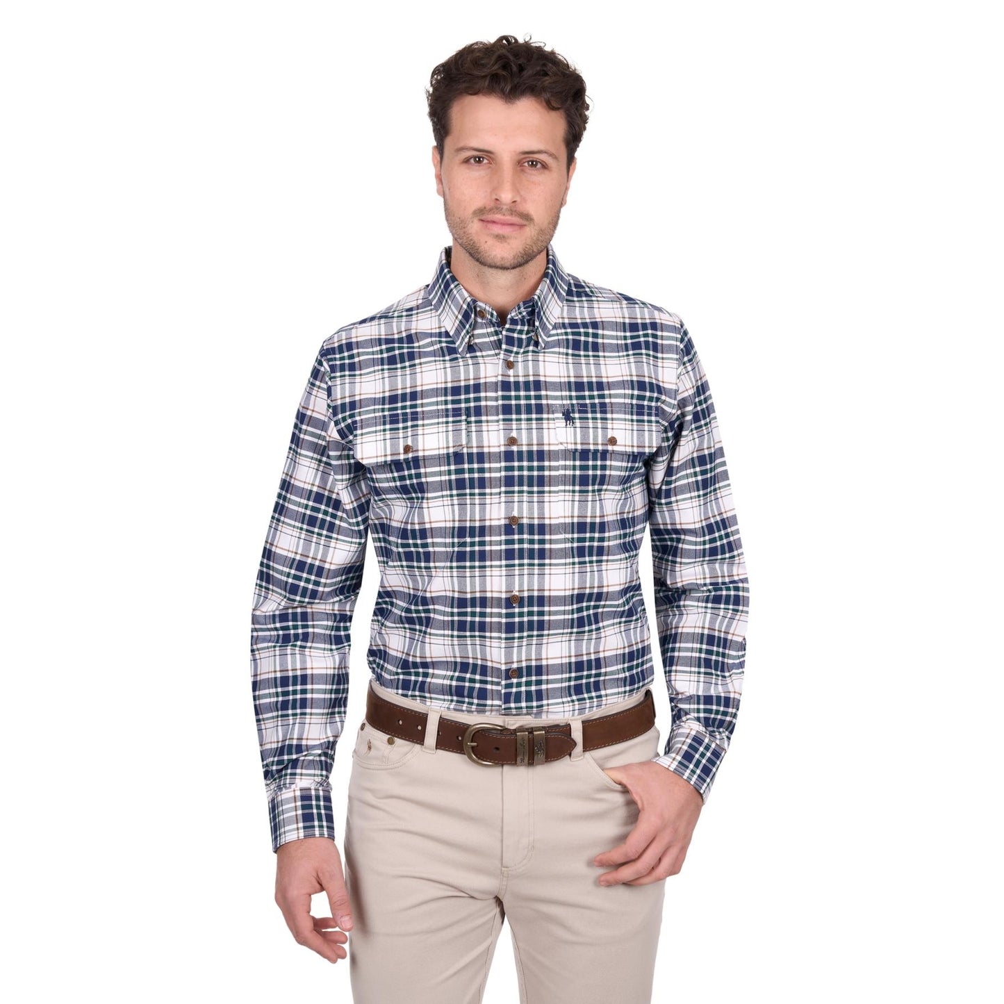 Thomas Cook Men’s Justin Check 2-Pocket Long Sleeve Shirt
