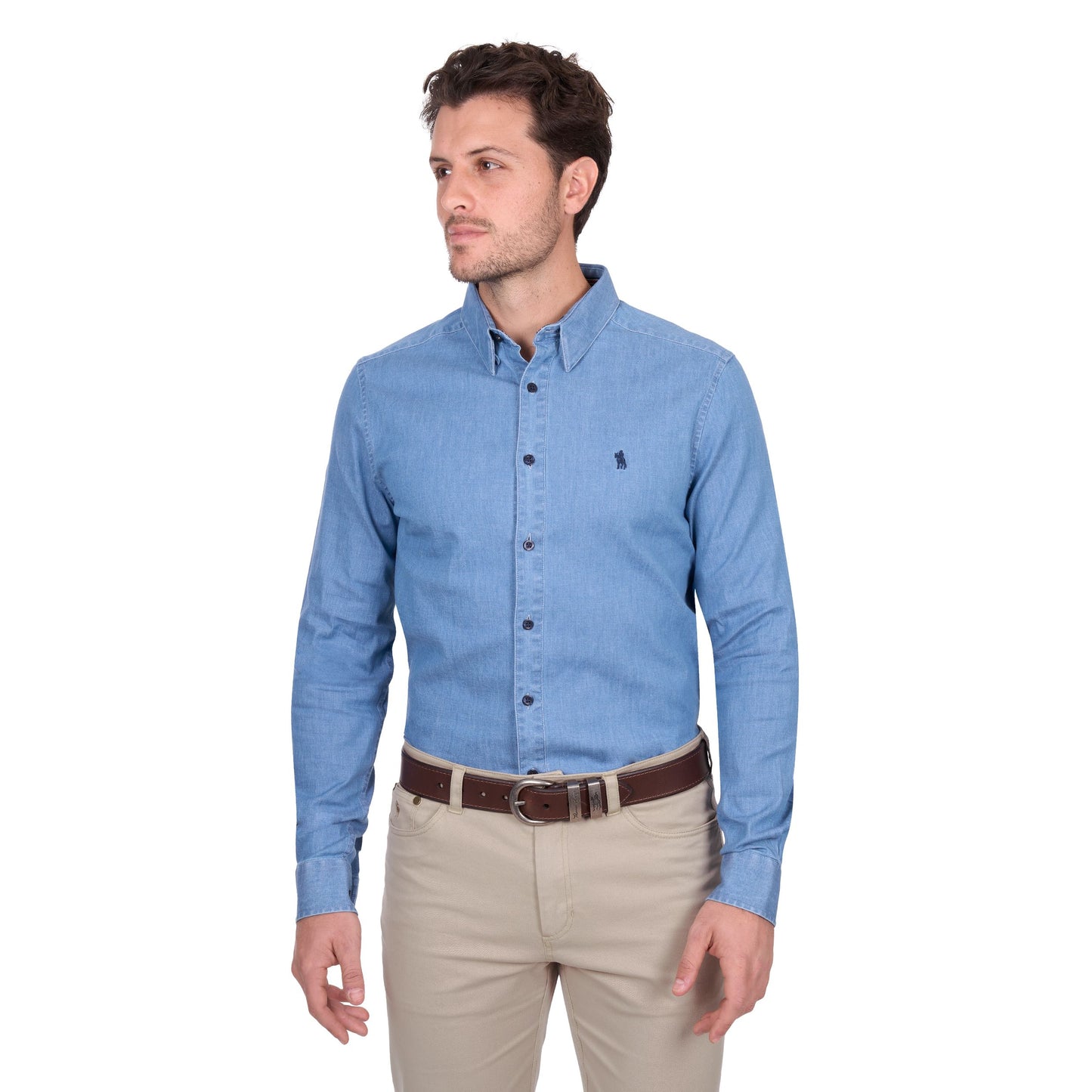 Men’s Jeremy Tailored Long Sleeve Shirt – Chambray