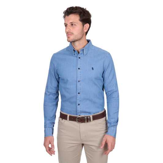 Men’s Jeremy Tailored Long Sleeve Shirt – Chambray