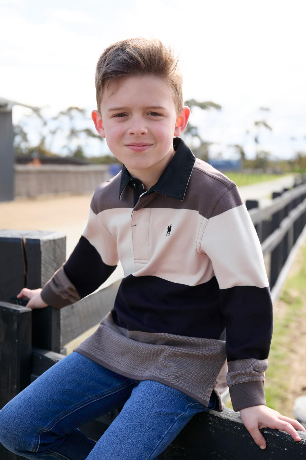 Thomas Cook Boy’s Brandon Stripe Rugby