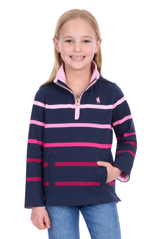Thomas Cook Girl’s Gemma 1/4 Zip Stripe Rugby