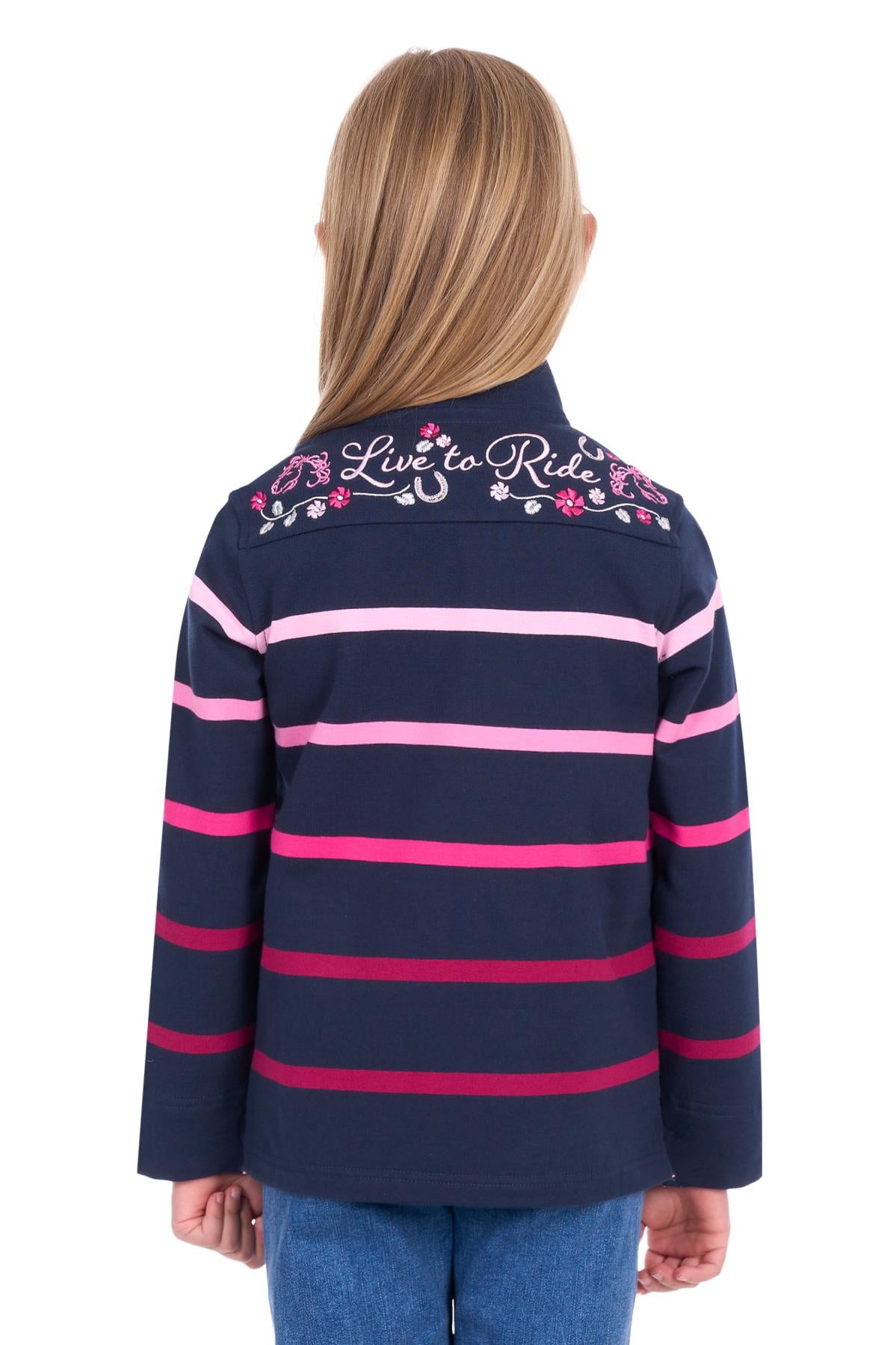 Thomas Cook Girl’s Gemma 1/4 Zip Stripe Rugby