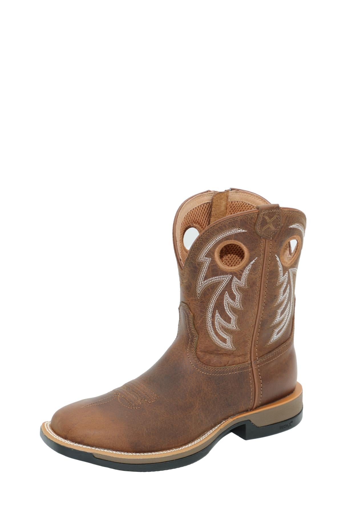 Twisted X Men’s 9” Tech X®1 Zip Boot – Antique Brown