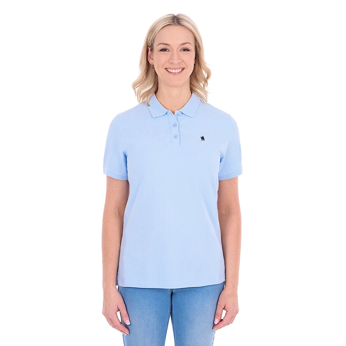 Women's Classic Stretch Short Sleeve Polo – Pale Blue
