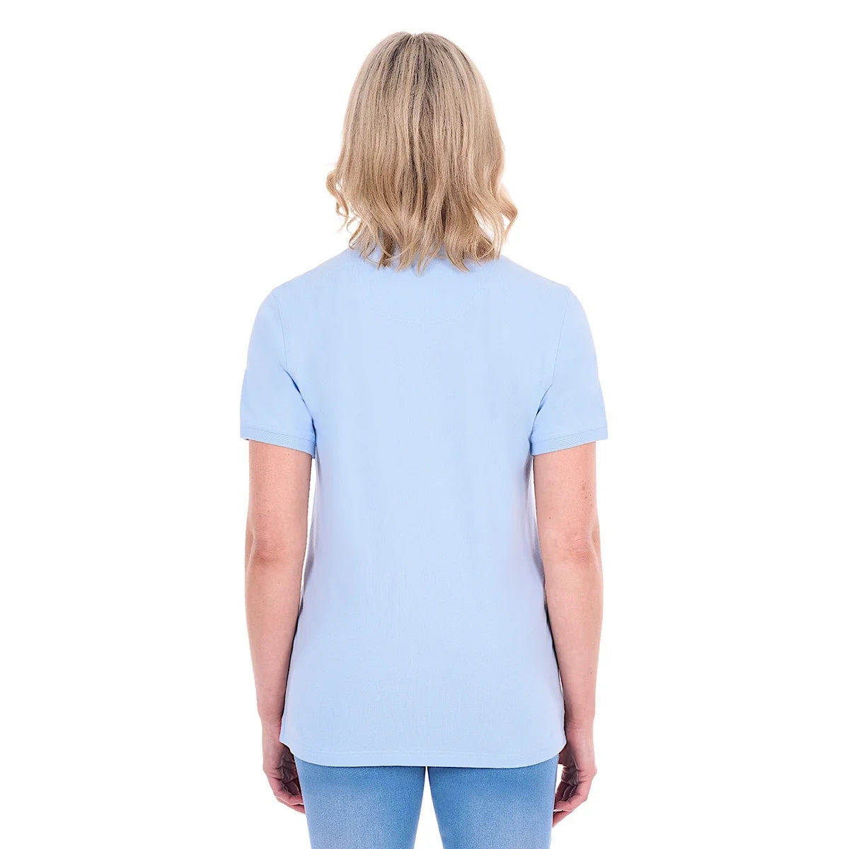 Women's Classic Stretch Short Sleeve Polo – Pale Blue