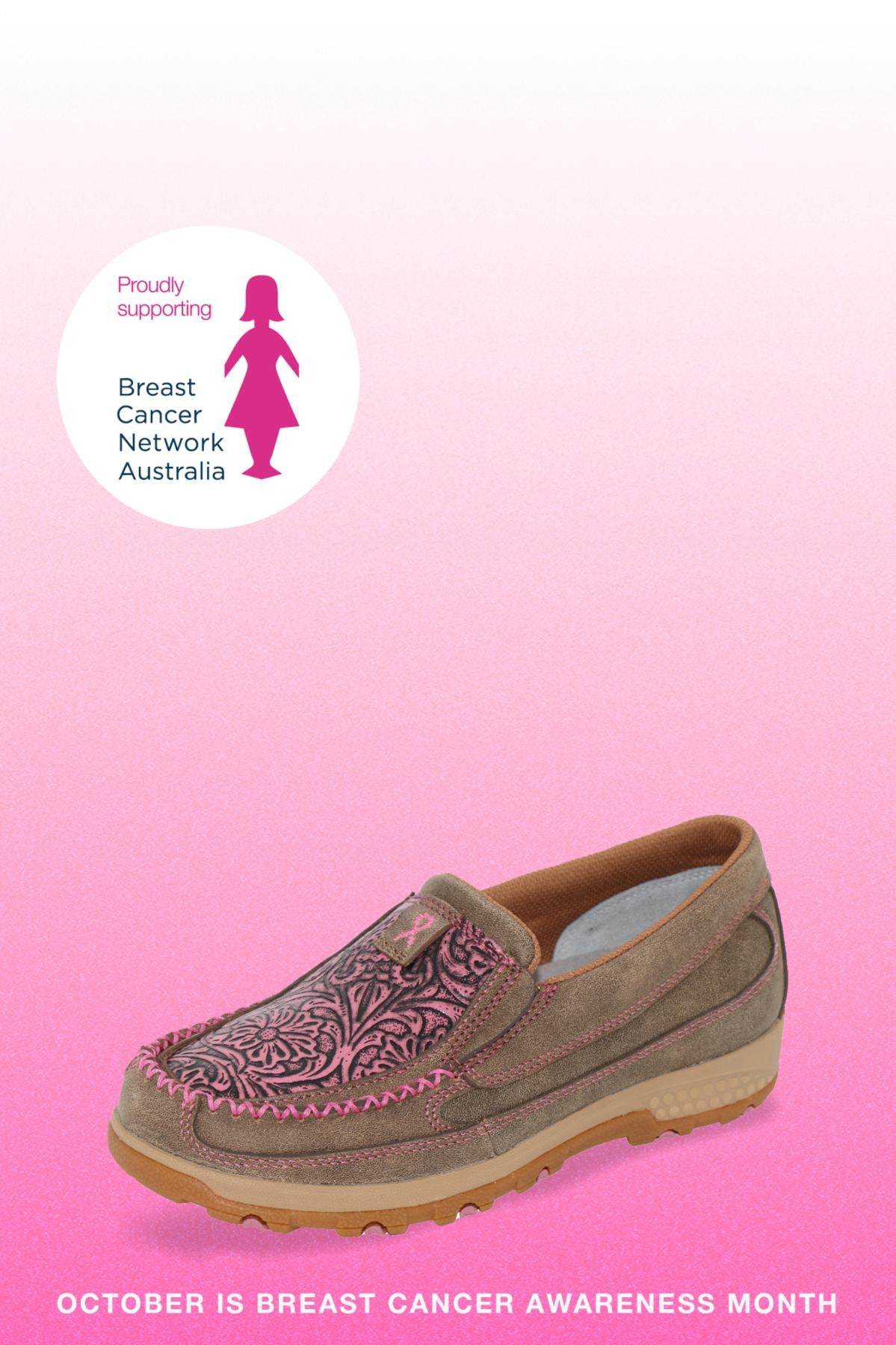Women’s Pink Tooled CellStretch® Slip-On