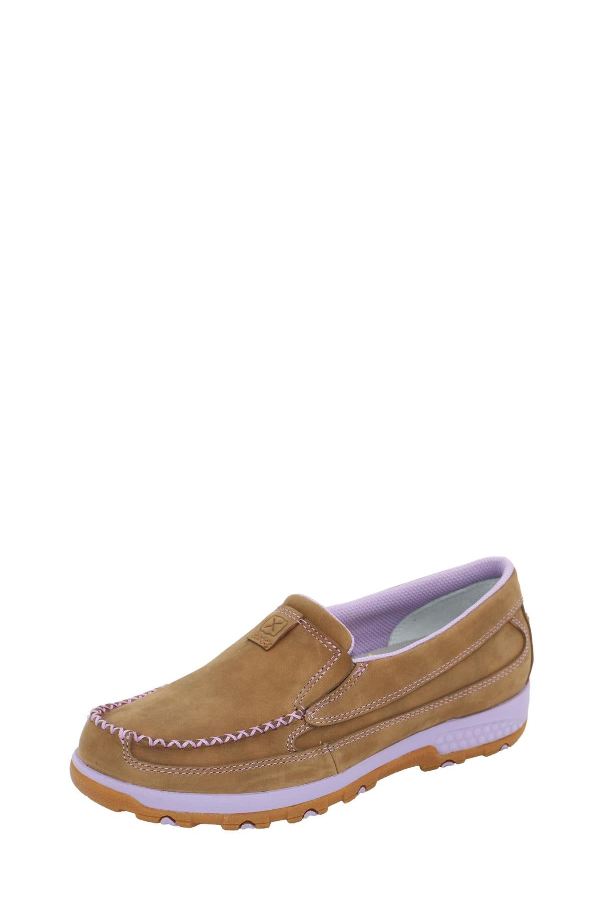 Twisted X Women’s CellStretch® Mocs Slip-On – Brown/Lilac