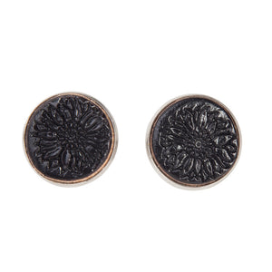 Tooled Stud Earrings – Leather Jewellery Stainless Steel