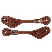 Load image into Gallery viewer, Texas-Tack Floral Pattern Western Spur Straps
