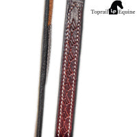 Toprail Equine - 8 Foot Leather Stamped Split Reins