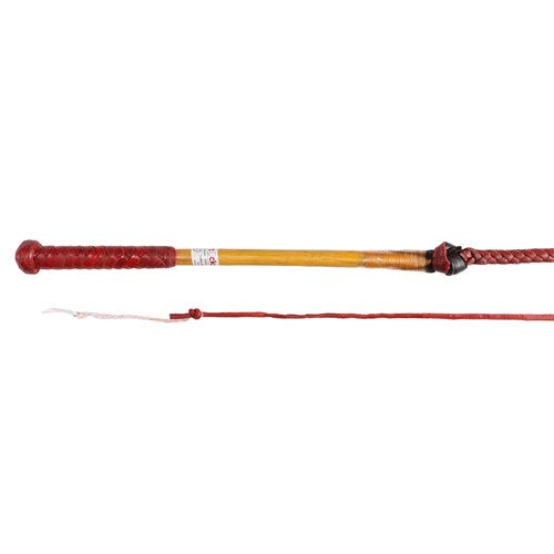 5" x 6 Plait Stockmaster Red Hide Stockwhip