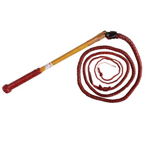 5" x 6 Plait Stockmaster Red Hide Stockwhip