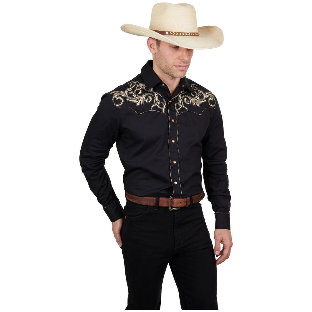 Wrangler - Men's Adam Embroidered Long Sleeve Shirt