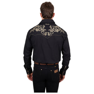 Wrangler - Men's Adam Embroidered Long Sleeve Shirt