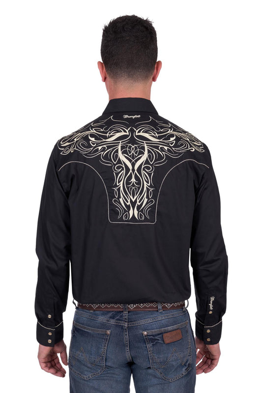 Wrangler Men’s Carlos Embroidered Long Sleeve Shirt