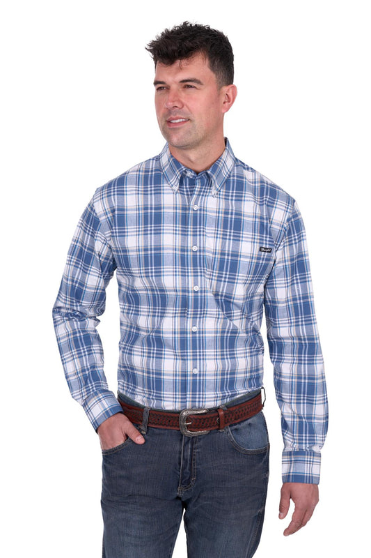 Wrangler Men’s Ranger Check Button Down Long Sleeve Shirt