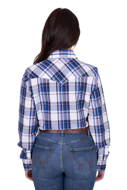 Wrangler Women’s Peyton Check Long Sleeve Shirt