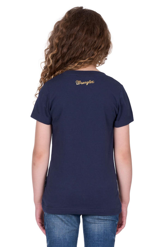 Wrangler Girls’ Glenda Short Sleeve Tee – Navy